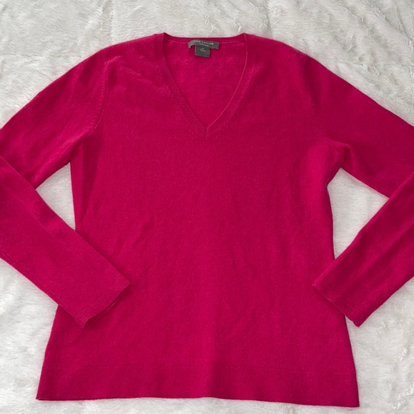 Ann Taylor Sweaters - Ann Taylor Cashmere Magenta Pink Sweater